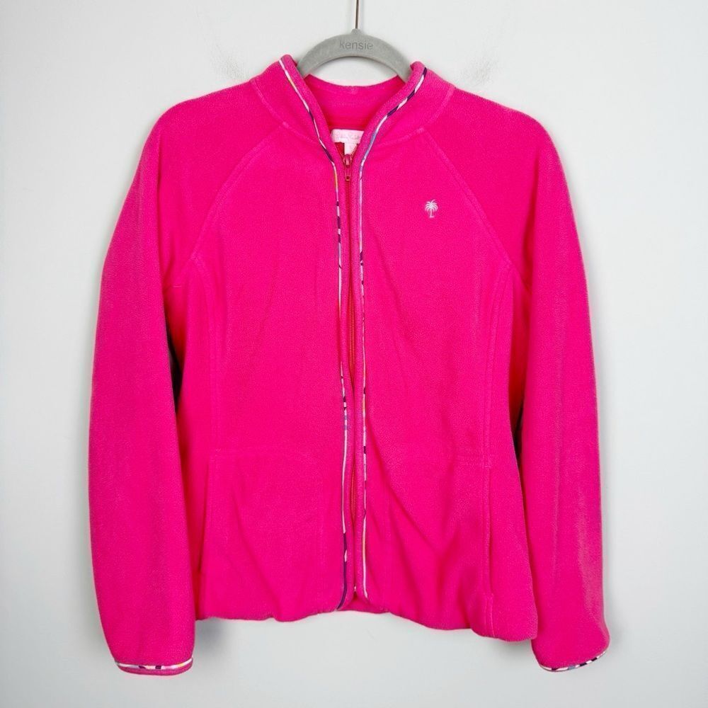 LILLY PULITZER | Penn Fleece Full Zip Jacket in Daquiri Pink Women’s Size Small - Picture 2 of 11